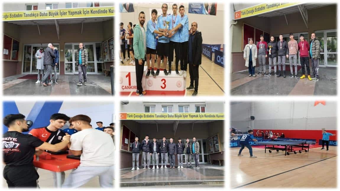 Masa Tenisi ve Bilek Güreşi Turnuvalarında Derece Elde Eden Öğrencilerimiz Madalyalarını Aldı...
